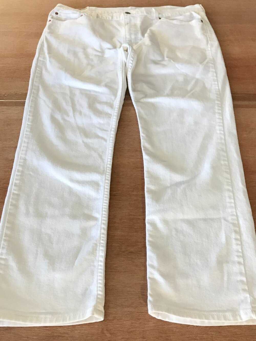 Levi's Slim Fit Jeans Men 38x27 White Mid Rise Stretch Lightweight Outdoor 19394